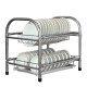 High Quality Kitchen Cabinet Organizer Drainer Metal Dish Rack 2 Tiers Drying Holder dish dryer rack