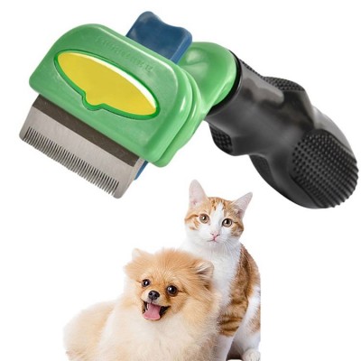 Dog Hair Deshedding Brush Removal Grooming Foot Flea Double Sided Steel Dematting Combs For Pet