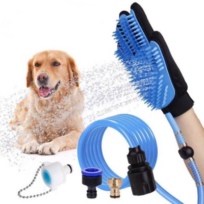 Handheld Pet Shower Hose Grooming Tool Cat Sprayer 360 Washing Long Hair Dog Bathing Glove