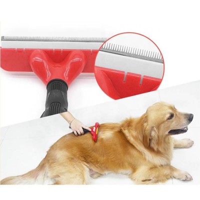 Amazon Pet Hair Removal Comb Dogs Remover Shedding Thinning Stripping Massage Dog Combing Brush